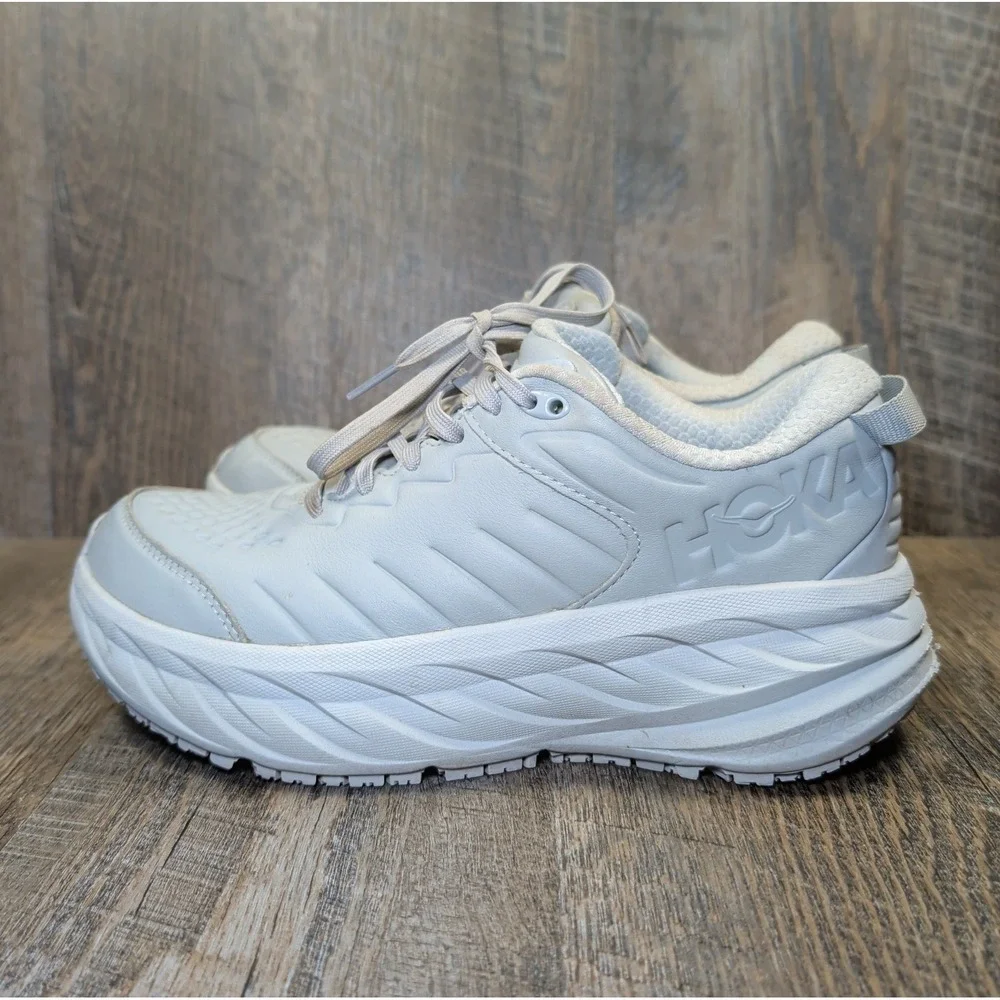 HOKA One Bondi SR Slip Resistant Harbor Mist / Lunar Rock Sneakers Womens Size 8